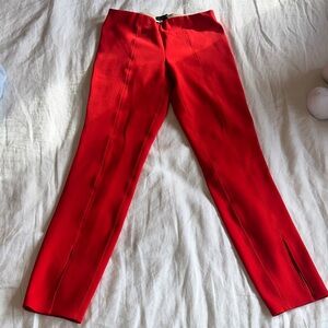 Theory Red Boot Cut Pants